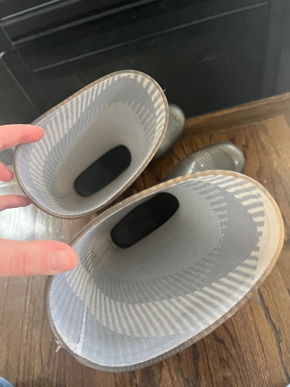 Burberry Brown Plaid Rubber Rain Boots - Picture 4 of 8